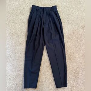 L’Academie navy pinstriped tapered leg trouser, size XS